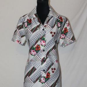 Vintage House Dress w/Sweet Roses